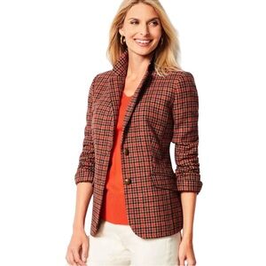 Talbots SHETLAND ABERDEEN Wool Blend Blazer Size 12